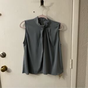 SHEIN MOTF Gray Sleeveless Blouse M NEW Corporate Siren Business Casual Classic